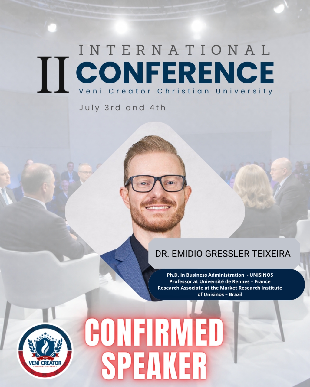 CONFIRMED SPEAKER! 