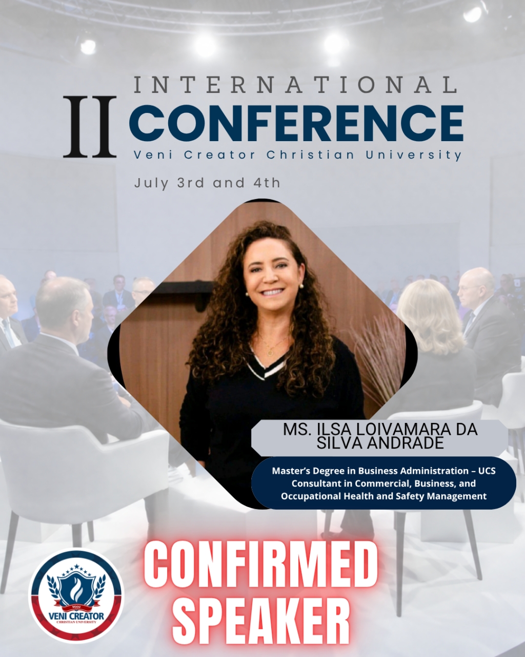 CONFIRMED SPEAKER! 
