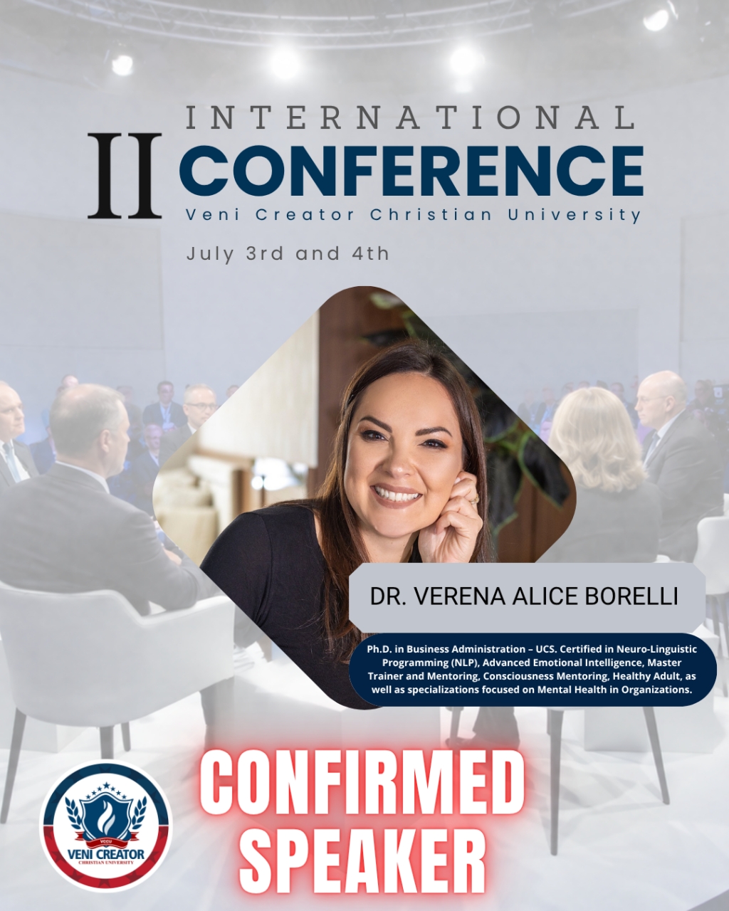 CONFIRMED SPEAKER! 