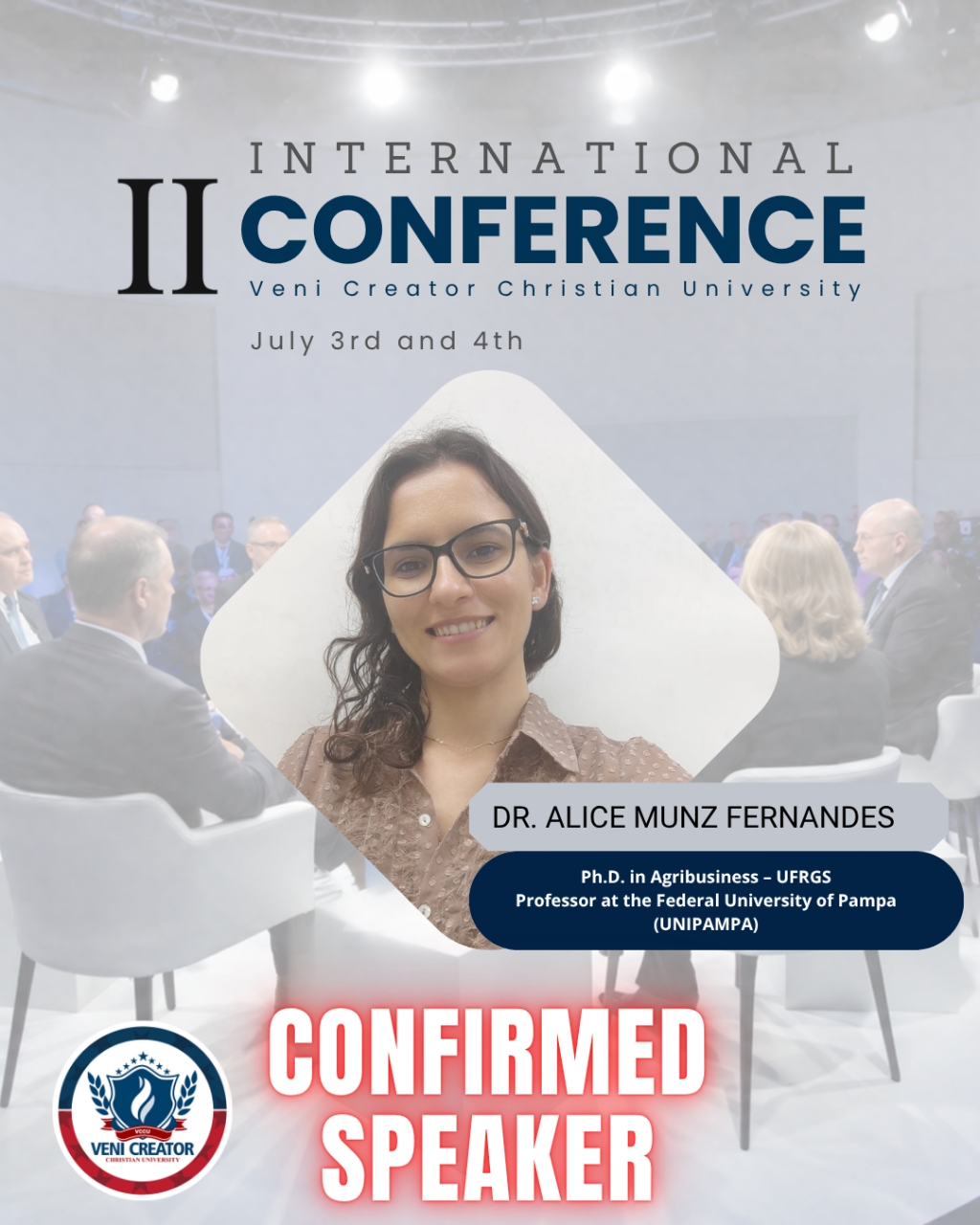 CONFIRMED SPEAKER! 