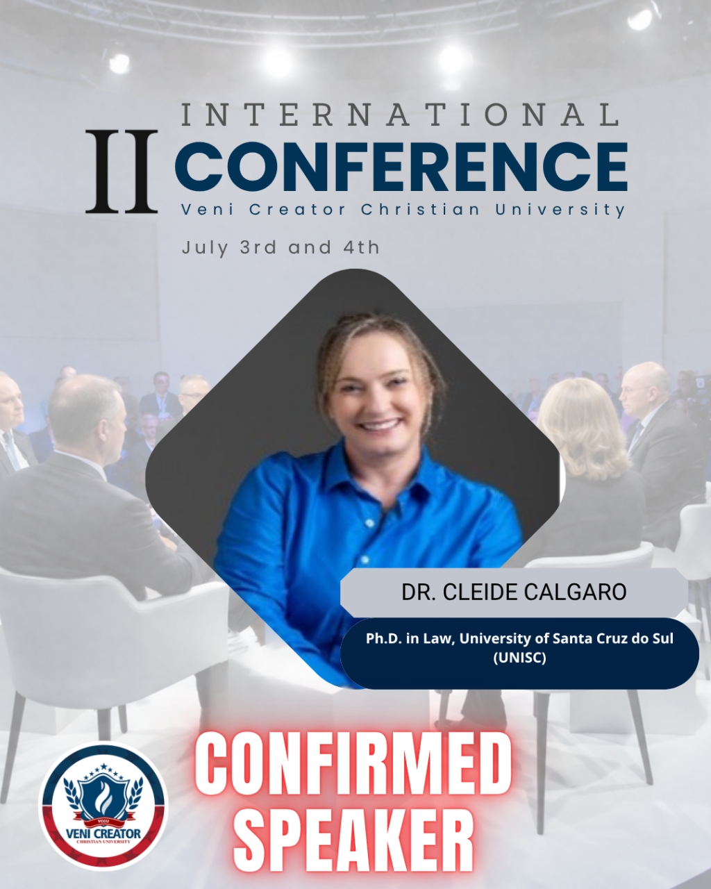 CONFIRMED SPEAKER! 